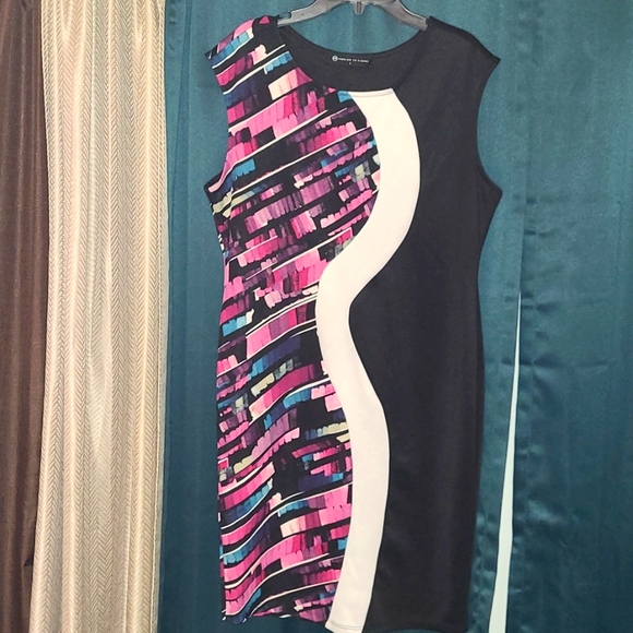 Split Color Mini Dress - Picture 1 of 2